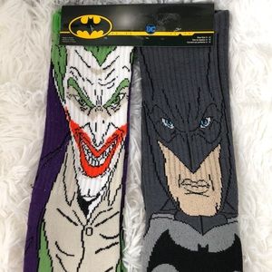 Hype brand Batman Joker DC Comics men’s novelty socks NWT green gray purple